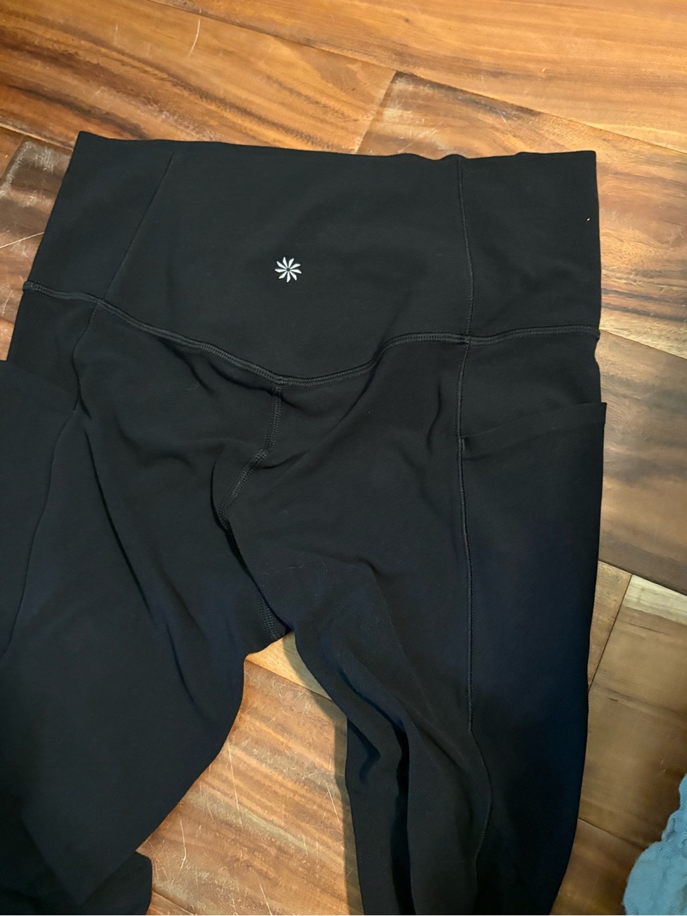Athleta Salutation Stash‎ Pocket Leggings S Petite Black High Rise Pants (1273)